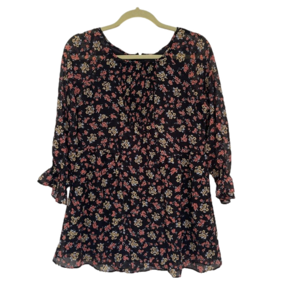 FREE People floral blouse size S